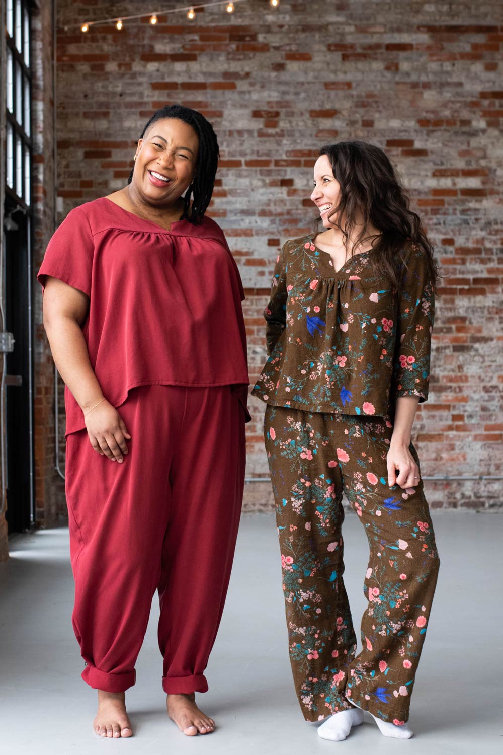 Meg and Ashley wearing Nocturne Pajamas
